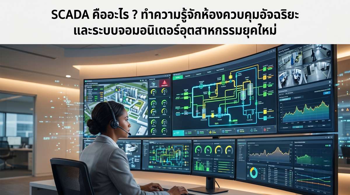 SCADA คืออะไร ? ทำความรู้จักห้องควบคุมอัจฉริยะและระบบจอมอนิเตอร์อุตสาหกรรมยุคใหม่