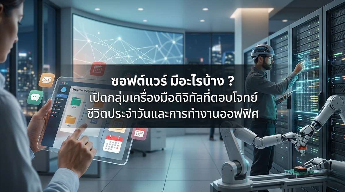 ซอฟต์แวร์ มีอะไรบ้าง ? เปิดกลุ่มเครื่องมือดิจิทัลที่ตอบโจทย์ชีวิตประจำวันและการทำงานออฟฟิศ