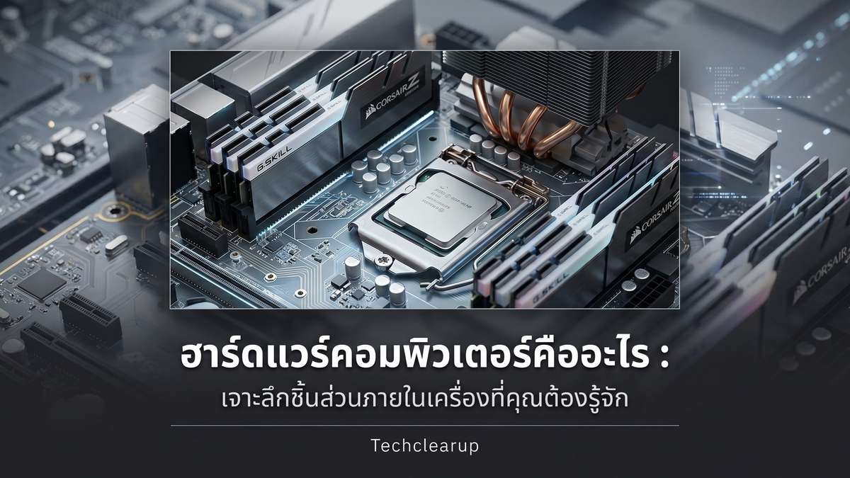 ฮาร์ดแวร์คอมพิวเตอร์คืออะไร : เจาะลึกชิ้นส่วนภายในเครื่องที่คุณต้องรู้จัก