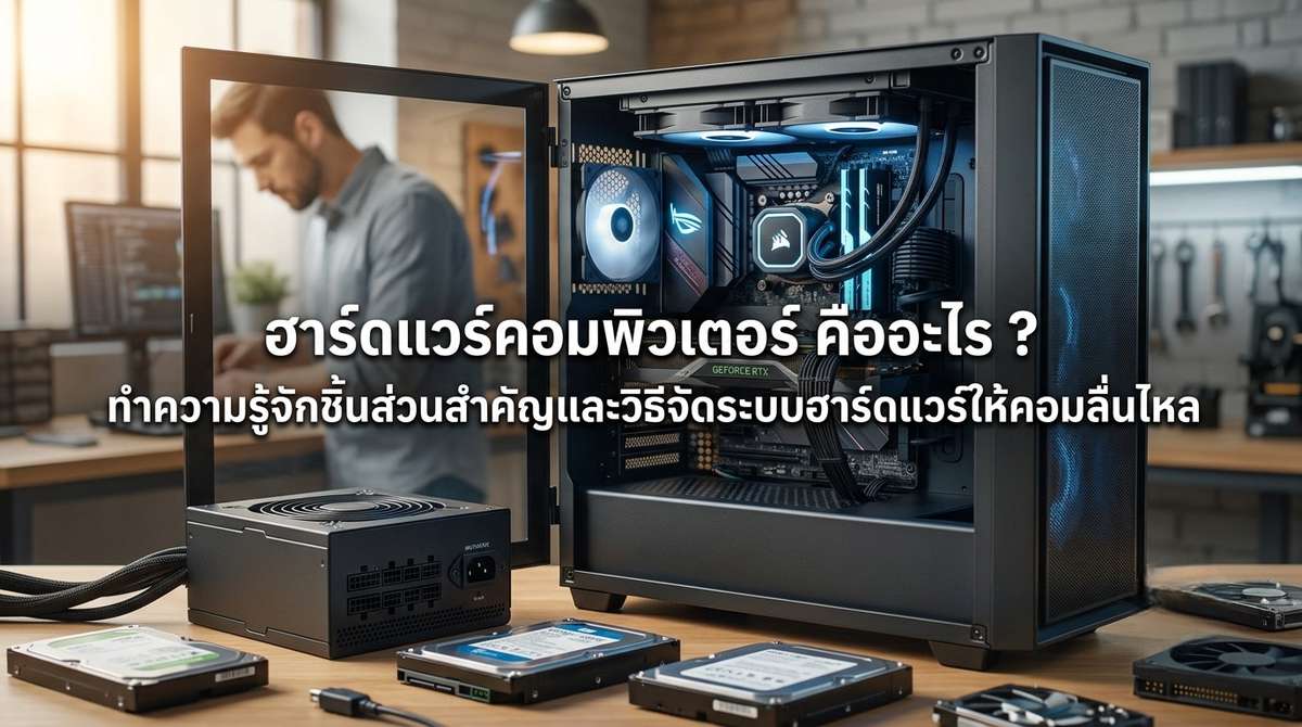 ฮาร์ดแวร์คอมพิวเตอร์ คืออะไร ? ทำความรู้จักชิ้นส่วนสำคัญและวิธีจัดระบบฮาร์ดแวร์ให้คอมลื่นไหล